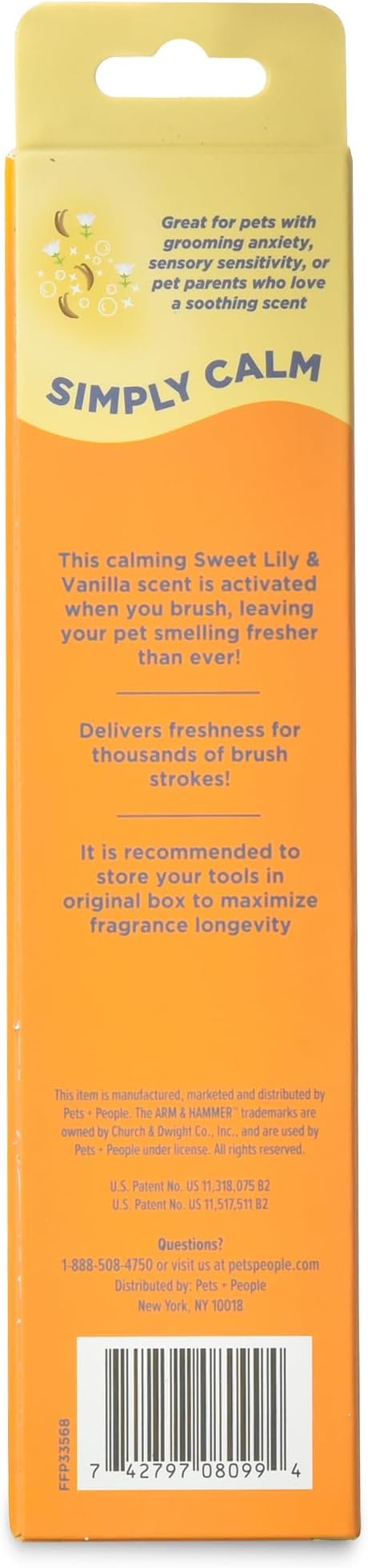 Arm & Hammer Deodorizing 2-in-1 Pin & Bristle Dog Brush, Fragrance Transfer Technology with Baking Soda, Detangling & Shedding, Dog Grooming Brush for Long Hair, Sweet Lily & Vanilla Scent