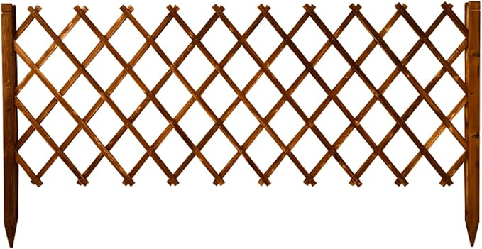 Plant Stand Expanded Picket Trellis Fence, Outdoor Garden Wooden Edging/Grass Lawn Flowerbeds Plant Borders, for Landscaping Pet Animal Barrier Patio Flower Bed (Size : W270cm x H182cm)