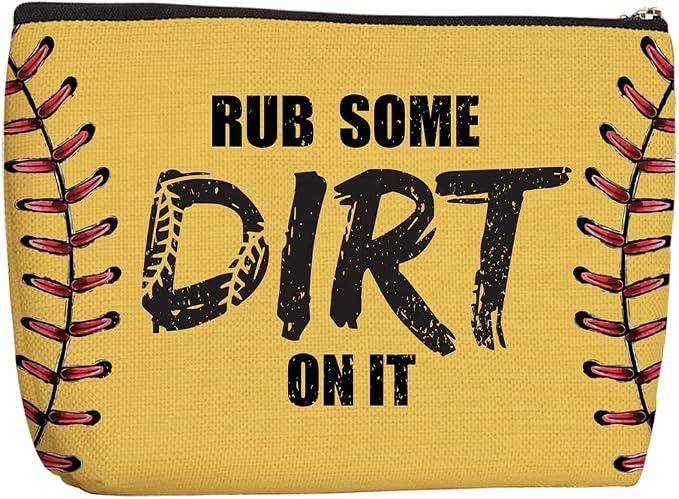 Funny Softball Gifts Baseball Mom Makeup Bag Softball Stuff Cosmetic Bag