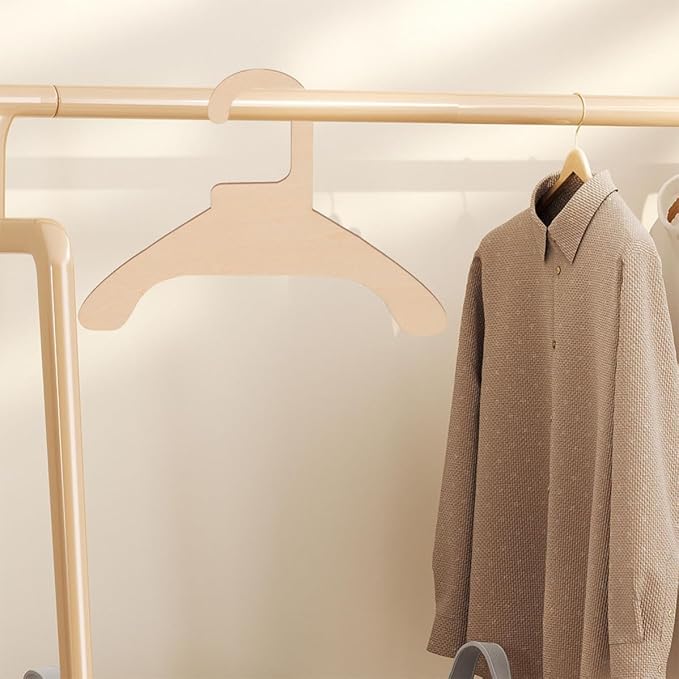 5pcs Wood Clothing Hanger for Pet Clothes, 6.3 Inch Wooden Rack | Lightweight Non Skid Holder, Firmly Fixes Garments, Travel Use and Drying, for Dog Puppy Cat Apparel