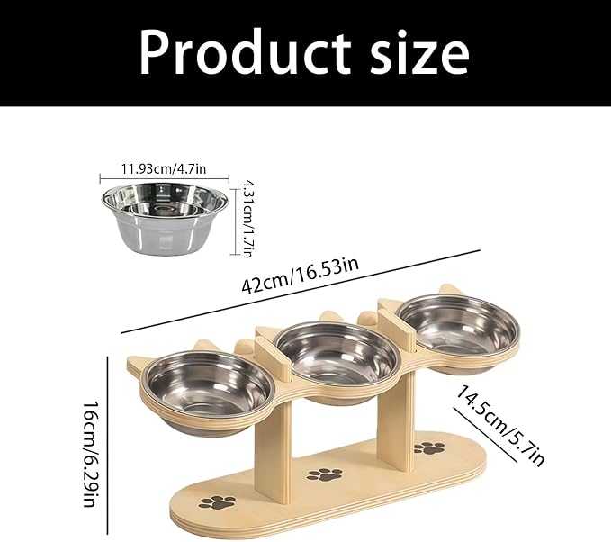 Pet Food Bowl Water Dispenser Adjustable Stand Elevated Feeder Bowl for Dry Food Treats Watering Feeding Device Adjustable Dog Feeder