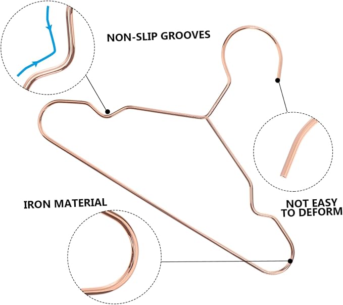 3pcs Dog Clothing Hangers Sturdy Iron Pet Apparel Organizers for Neat and Space-Saving Storage for Dog Clothing and Accessories Finish Thickness