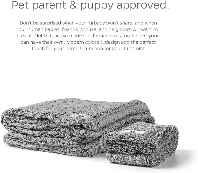 PET Parents Premium CAT, Puppy and Dog Blanket, Slate, Large