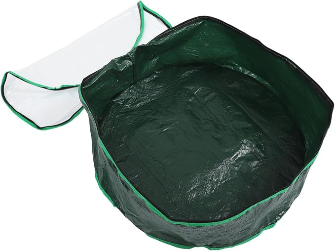 Vaguelly 1pc Christmas Wreath Storage Bag Holder with Clear Window Holiday Storage Container for Wreaths and Decorations and Wear-Resistant Design Easy to Carry