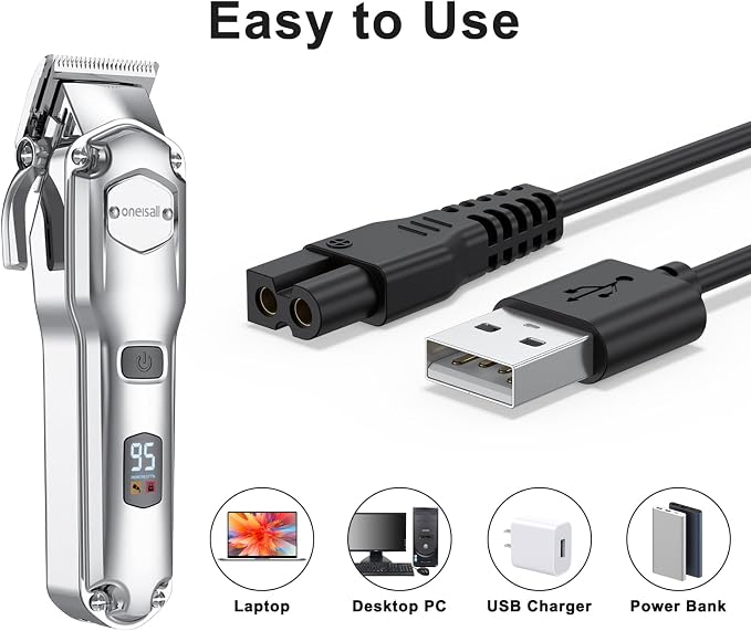Charger for HOLDOG Dog Clippers, 5V 3.3ft USB Replacement Charging Cable for HOLDOG Cat Grooming Clippers with Cleaning Brush