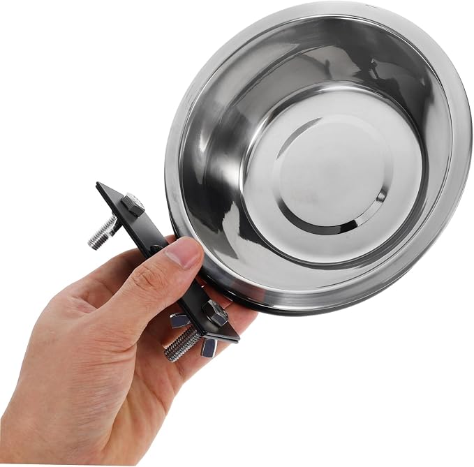 Toddmomy Elevated Wall-Mounted Dog and Cat Feeder Stainless Steel Bowls Space-Saving Design for Comfortable Mealtime Versatile Pet Feeding Station for Pets