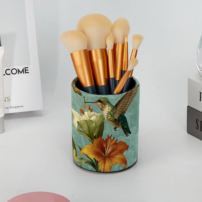 Hummingbird Pen Holder, Pencil Cup Marker Brush Holder Desk Storage Case, Desktop Organizer for School Office Home Supplies