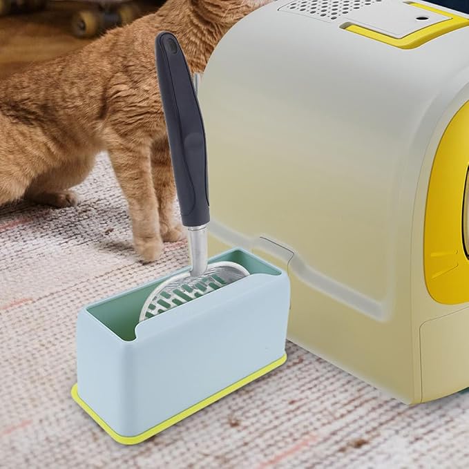 Cat Litter Scoop Holder - Litter Scooper Caddy, Kitty Pooper Stand Trash Can for Most Pet Poop Shovels