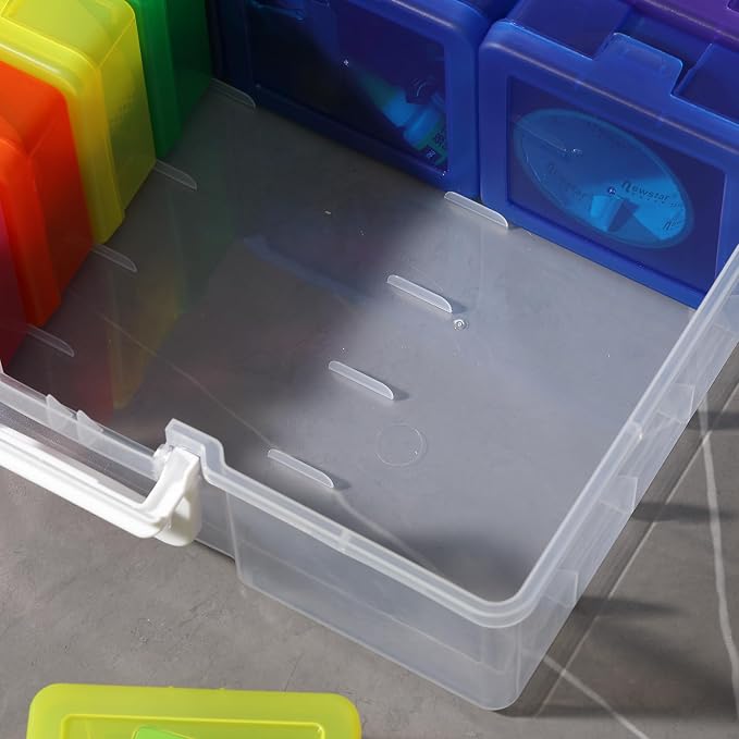 18 Pack Plastic Storage Box Arts & Crafts Storage Boxes & Organizers | Multifunctional Design,Stackable,See Through,Versatile Organization,Space-Saving,Durable,Dust Protection