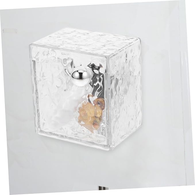 Cotton Pad Organizer Wall-mounted Holder Makeup Cotton Storage Box for Pads Swabs and Eggs Pet and Materials Space-saving Design for Bathroom and Vanity Use