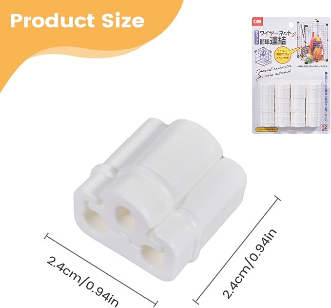 Pet Cage Wire Connectors Multifunction Tight-Fit | Cube Organizer Grid Connectors for Home Dorm Apartment Bedroom Toy Case Animals Crate Closet Organization