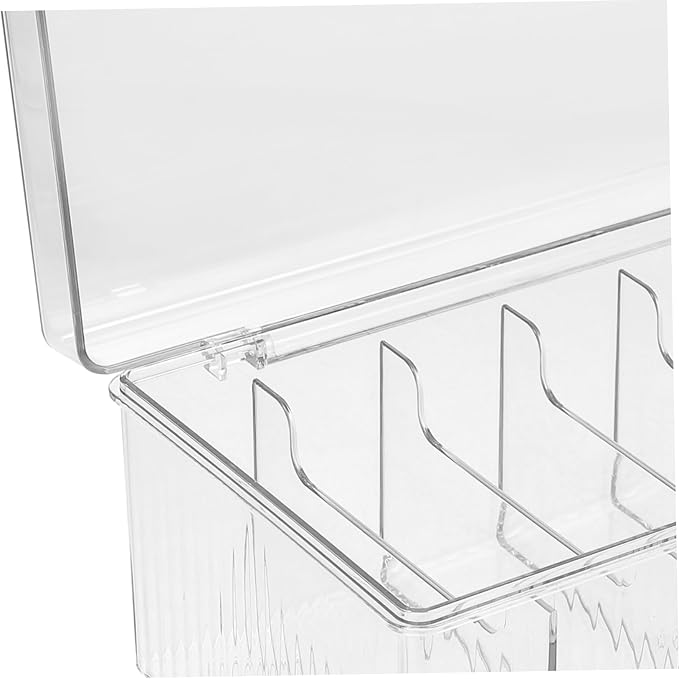 OSALADI Desktop Organizer Box Multi-grid Storage Case for Usb Cables Phone Chargers and Accessories Pet Material Lid for Office and Home Use
