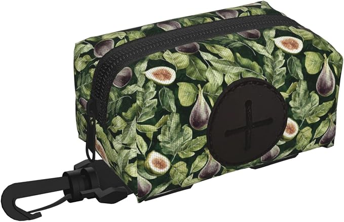 Fig Fruit Pet Waste Bag Dispenser 0.2L | Portable Dog Poop Holder Waste Bag With Zipper Park Doggy Walking Accessory