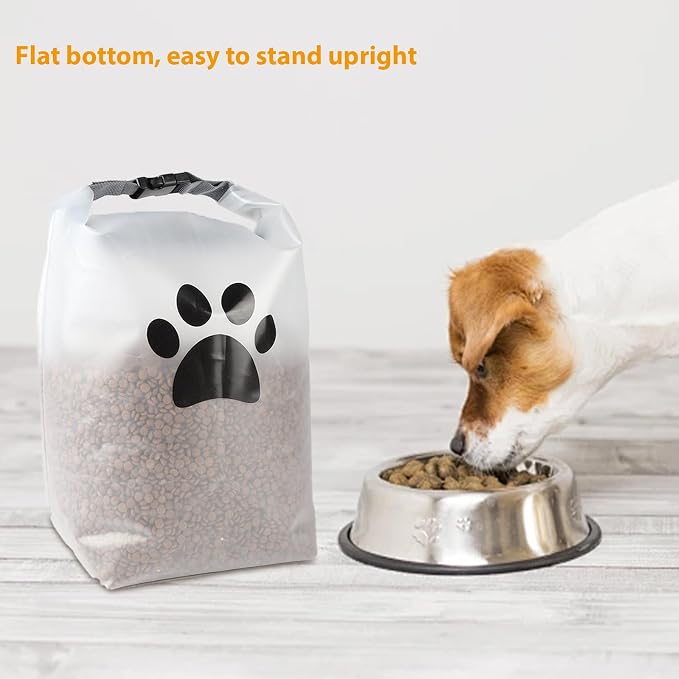 Roll Top Dog Food Travel Bag 42cup,Travel Dog Food Container,Reusable EVA Dog Food Bag,Waterproof Dog Kibble Container,Dog Camping Essential-Ideal for Dog Boarding,Weekend Getaways