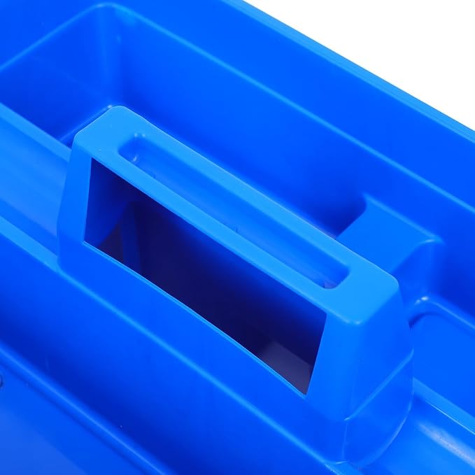 iplusmile Portable Veterinary Tool Storage Box with Divided Compartments, Multiuse Plastic Organizer Tote for Farm and Clinic Use, Blue
