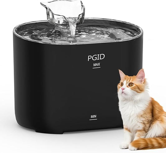 Cat Fountains for Drinking,74Oz/2.2L Pet Cat Water Fountain, Corded Automatic Water Dispenser for Cats Dog,Pet Dog Water Bowl Dispenser with Quiet Pump for Indoor