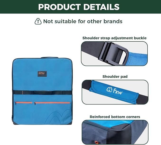 FXW Dog Playpen Storage Bag, Designed for RV Trips, Blue, 1 Pack | Fits FXW Pens Only(24" H 8 Panels & 9 Stakes), Comfortable Carry, Neat Storage, Wear-Resistant, Patented