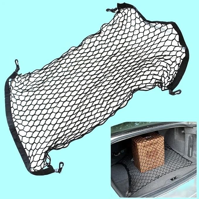 Car Nets 4 Hook Car Trunk Cargo Luggage Mesh Net For BMW For X1 X3 X4 X5 X6 E46 E39 E38 E90 E60 E21 E30 E23 Z3 Z4 70CM* 70CM Cargo Net