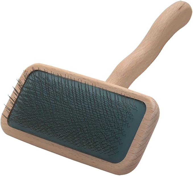 Chris Christensen Mark III Slicker Brush for Dogs, 12mm Pins, Groom Like a Pro, Handcrafted Lightweight Beechwood Ergonomic Handle, Stainless Steel Pins, A5III Medium. Made in Germany.