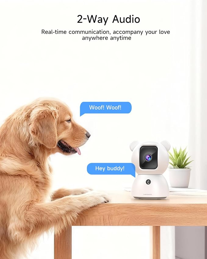 4 Pack 2.5K Cameras for Home Security, Non-Subscription AI Human/Pet/Crying Detection, 4MP Dog/Cat/Pet Camera Indoor with Phone App, Pan Tilt 2.4G WiFi Indoor Cameras, IR Night Vision, 2-Way Audio