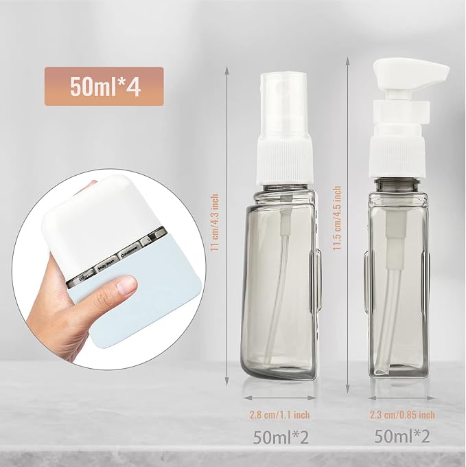 Bpluma Travel Bottles, Leak Proof Containers For Toiletries TSA Approved Airplane Accessories Kits For Liquid With Labels | For Toiletries TSA Approved Airplane Accessories Kits For Liquid With Labels