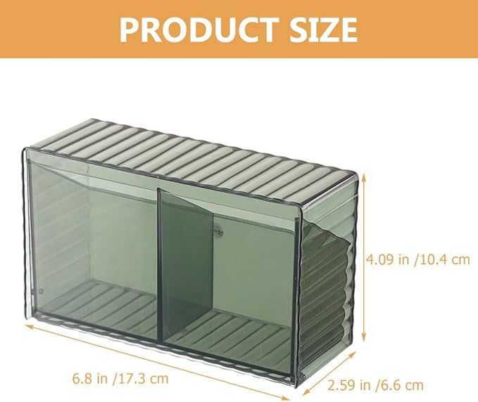 2pcs Wall Mounted Storage Box with Lid , Pet Dustproof Organizer