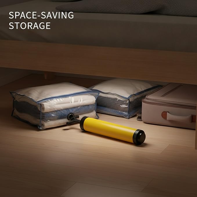 Quick-Compress Vacuum Storage Bag for Easy Packing, Space-Saving PET Travel Organizer (1 Piece)