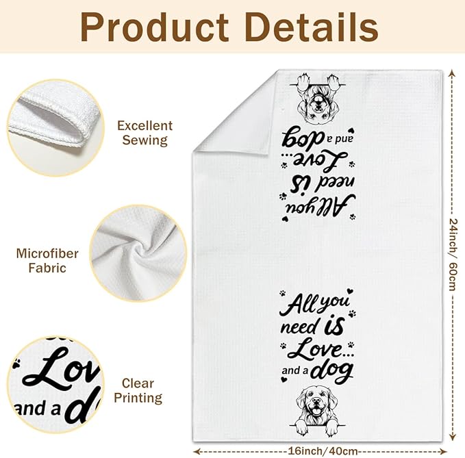 WwongxianB Every Meal You Make Dog Kitchen Towels Decorative Set of 2, Funny Tea Towel Hand Towels Highly Absorbent Dish Cloths 16x24 Inches, Bathroom Dining Room Decor, Gifts for Dog Lovers -02