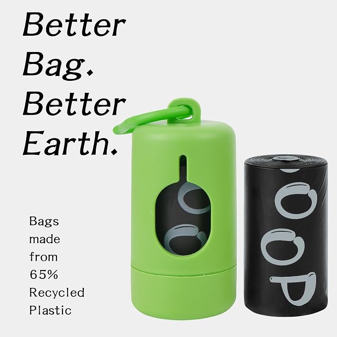 Dog Poop Bags Rolls with Dispenser 120 counts 13x9 in Black | Scented Poop Bags for Dogs Extra Large Guaranteed Leak Proof and Extra Thick, For poop bags for dogs Walking and Cat Litter