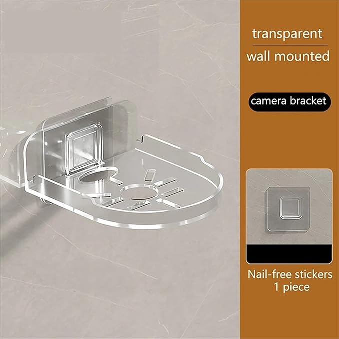 Wall Mount Camera Shelf 20-Count High-Load Camera Tray for Surveillance Setups – Must-Have Monitoring Security Parts(Transparent)