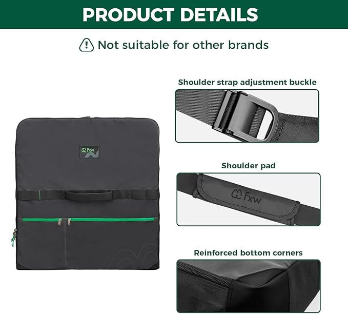 FXW Dog Playpen Storage Bag, Designed for RV Trips, Black, 2 Packs | Fits FXW Pens Only(24" H 8 Panels & 9 Stakes), Comfortable Carry, Neat Storage, Wear-Resistant, Patented