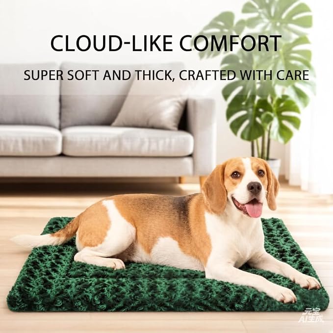 Dog Bed Mat - Dog Crate Pad - Reversible Dog Mat for Pet Comfort - Soft Bed Pads with Dual-Sided Design for All Seasons - Durable, Machine Washable Mat for Crates, Travel, and Home