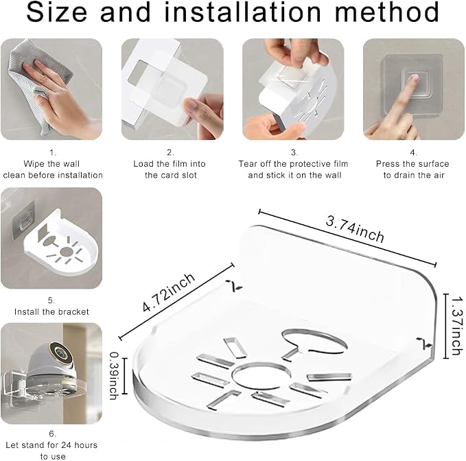 3 Pack Small Shelf, Security Camera Wall Mount Holder, Baby Monitor Mount,360°Rotation Security Bracket,Camera Not Included