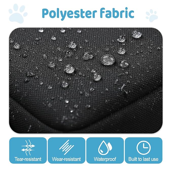 Dog Stroller Organizer Bag, Portable Spacious Compartments Pet Stroller Caddy Bag with Hook-and-Loop Straps & Side Mesh Pockets for Dog Cat Supplies Outdoor Travel