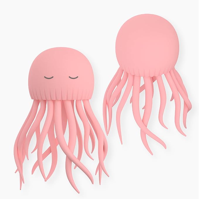 asobu Bestie Bottle Replacement Head For Insulated Stainless Steel Water Bottle, Detachable Soft Animal Head, Collectable Bottle Head for Fun Drinking For Kids, JELLYFISH