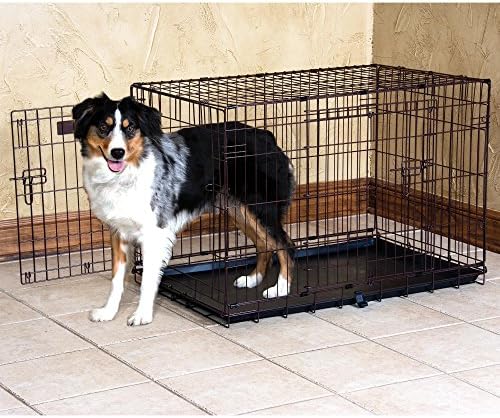 Precision Pet Products Two Door Great Crate Wire Dog Crate, 42 Inch, For Pets 70-90 lbs, With 5-Point Locking System