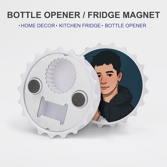 Pet & Figure Magnetic Bottle Opener for Fridge – 3.1 Inch Stainless Steel Beer Opener, Refrigerator Magnet with Strong Hold