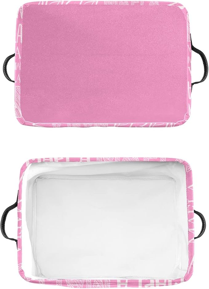 Foldable Personalized Storage Box for Boys Girls with Name Waterproof Kids Custom Storage Bin Baskets Cube Boxes Organizer with Handles for Organizing Shelf Closet, 1 Pack
