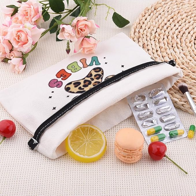 Sisadodo Dog Mom Gifts Bag for Women Travel Cosmetic Makeup Toiletry Bags for Dogs Lovers Brithday Christmas Gift for Dogs Mom Canvas Bag Organizer Pouch Dog Things Bag with Zipper