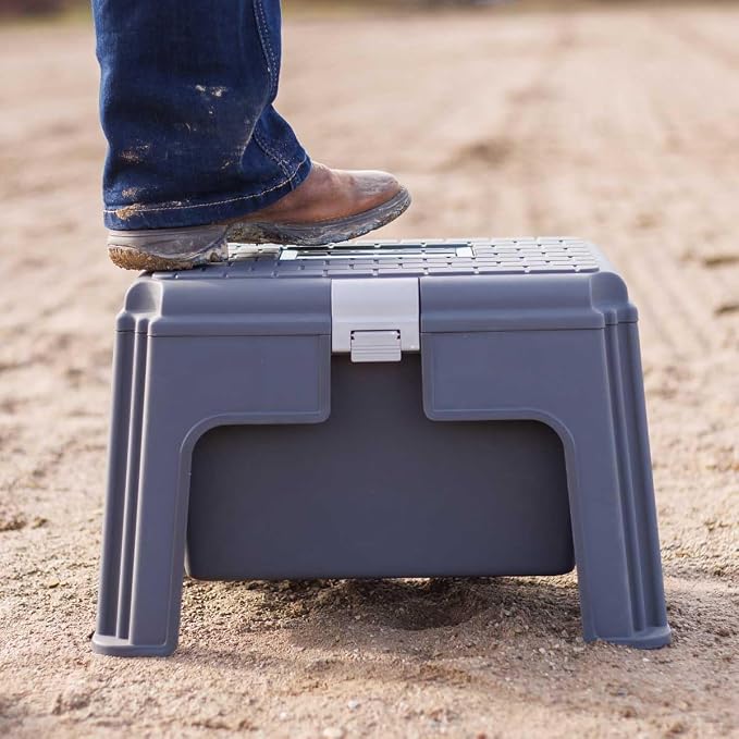 Big Dee's Grooming Caddy with Step - Outside Measures: 13.25 inches W x 18 5/8 inches L x 13.25 inches D - Black