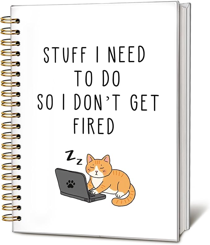 Funny Notebooks for Work,New Job Gift,Goodbye Gift for Coworker | Stuff I Need To Do So I Don't Get Fired Hardcover Spiral Notebooks,,Funny Gag Gift for Coworkers 5.5x8.3 Inch