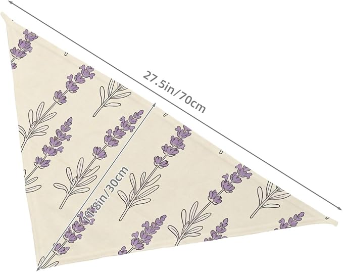 Sage Green Dog Bandana,Adjustable Triangle Bibs Dogs Scarf,Puppy Neckerchief Dog Cat Bib for Spring Summer (Purple)