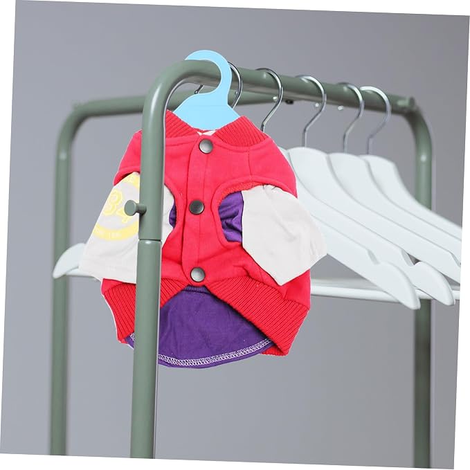 COLLBATH 10pcs Heavy Duty Pet Garment Hangers Plastic Cat Clothes Rack for Organizing Pet Apparel Non-Skid Design for Closet and Indoor Use