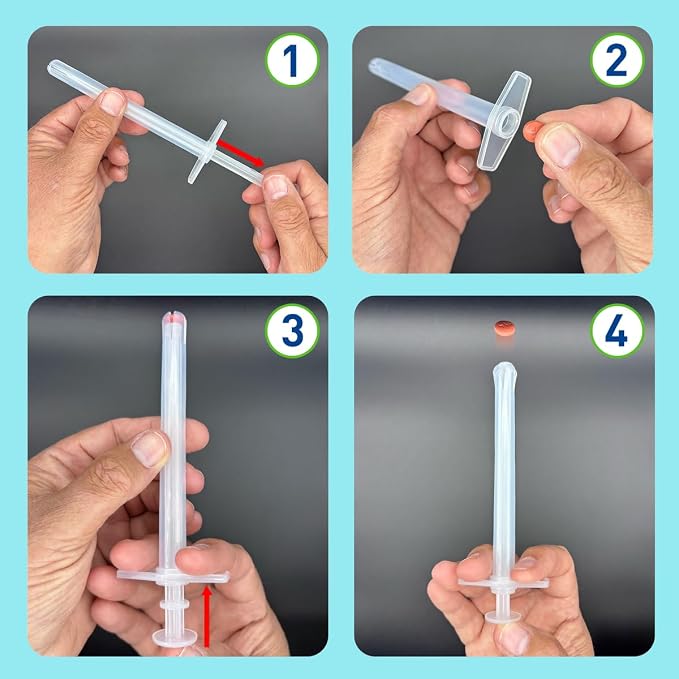 EZY DOSE Pet Pill Shooter for Dogs & Cats, Easy Tablet Dispenser & Syringe