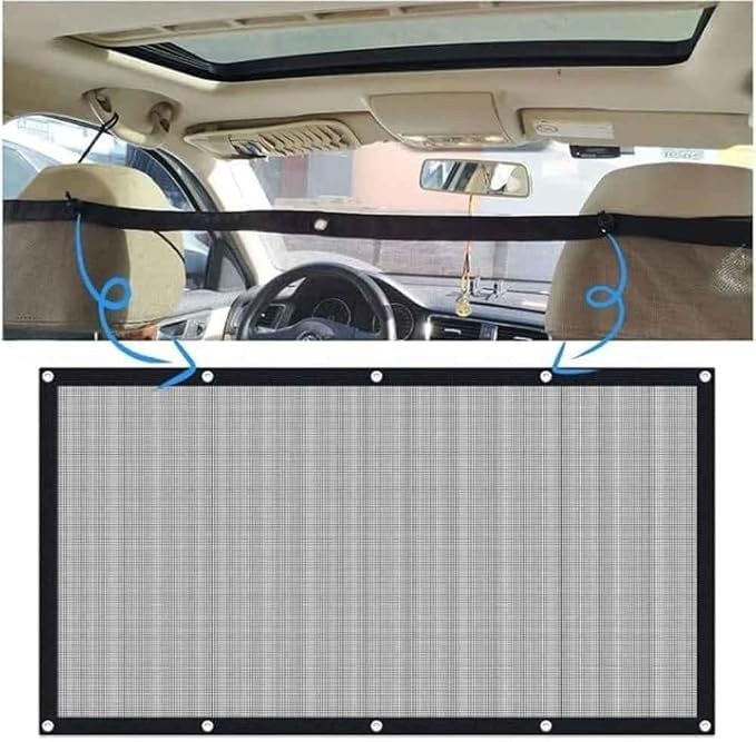 Dog Car Net Barrier for VW Caddy 2003-2020, Pet Divider Mesh Back Seat Safety Fence Net Breathable Dogs Guardrail Secure Travel Accessories