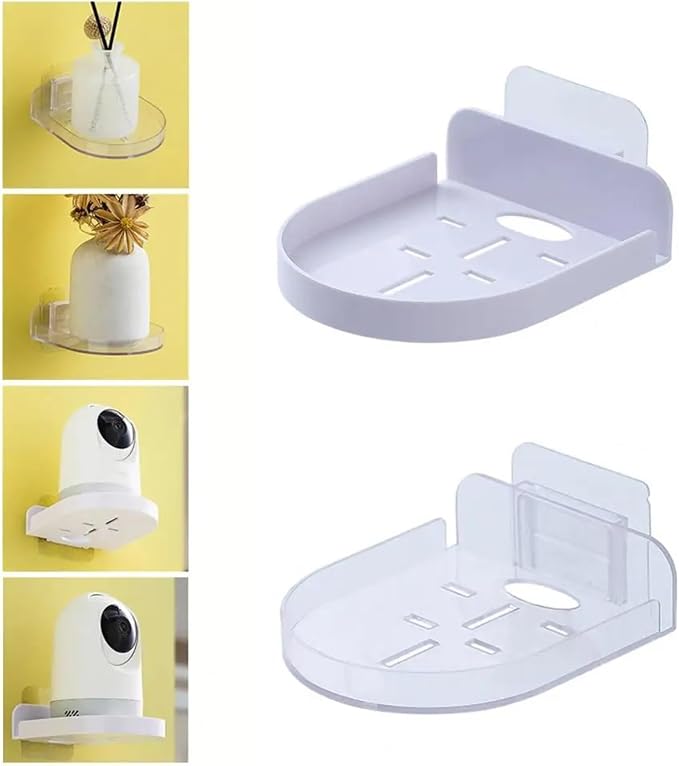 Wall Mount Camera Shelf 15-Piece Heavy-Duty Camera Storage Tray for Surveillance Monitoring Systems – Essential Security Accessories(White)