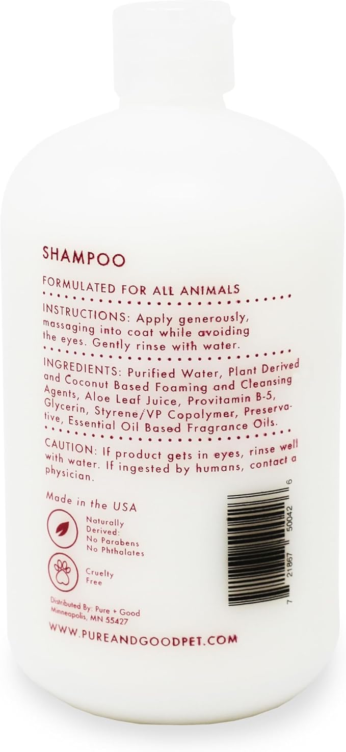 Pure + Good - Shampoo and Conditioner Set, Formulated for All Pets, Gentle and Cleansing, Made in The USA, Cruelty Free, 16 fl oz (Sandalwood + Cocon)