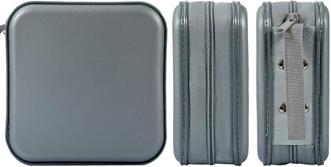 CD Case, 40 Capacity CD DVD Case Wallet Holder Portable Disc VCD Heavy Duty Binder Storage Organizer (Silver)