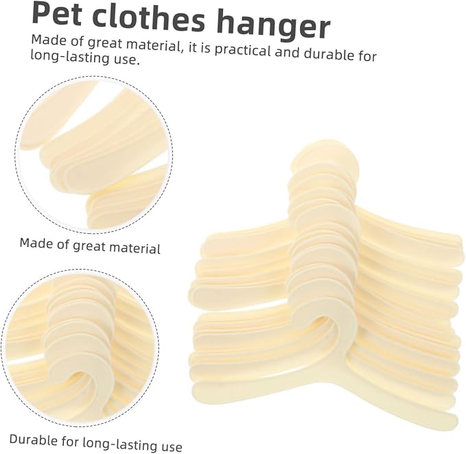 IMIKEYA 20pcs Pet Clothes Hangers Puppy Apparel Storage Rack Plastic Dog Clothing Organizer for Efficient Drying and Easy Access