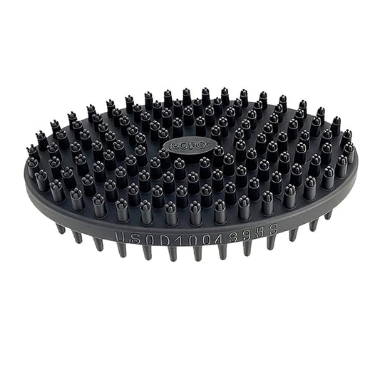 ROPO Double Sided Dog Bath Brush, Pet Grooming Tool with Long and Plum Blossom Teeth, Deep Cleaning and Massage (Black)